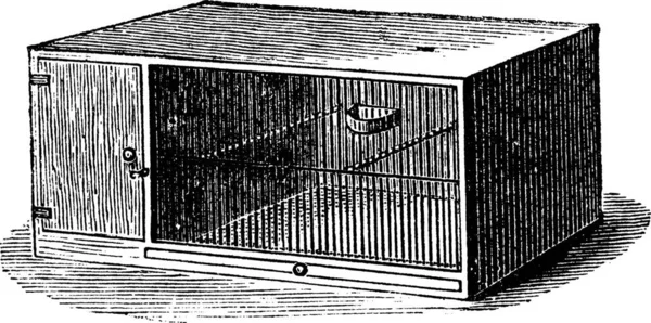 Illustration Vintage Wooden Box Gun — Stock Vector