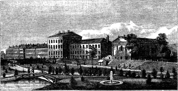 United States Naval Academy Annapolis Maryland États Unis Illustration Gravée — Image vectorielle