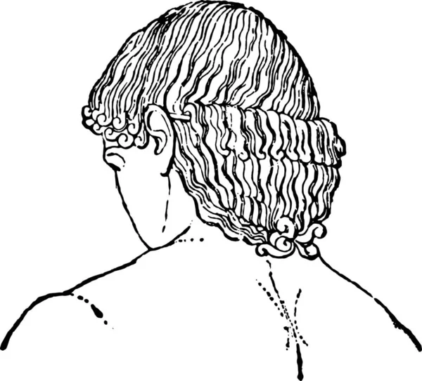 Černobílá Ilustrace Muže Plnovousem — Stockový vektor