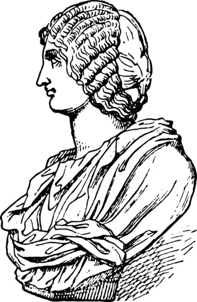Ілюстрація Молодої Жінки Гербом — стоковий вектор