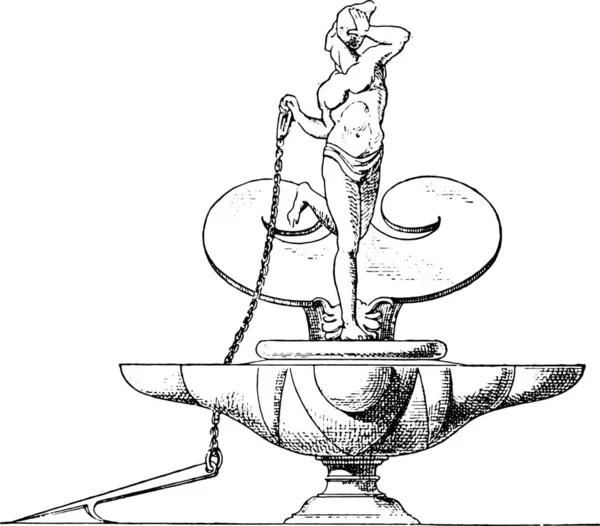 Handgezeichnete Skizze Einer Frau Mit Einer Tasse Tee — Stockvektor