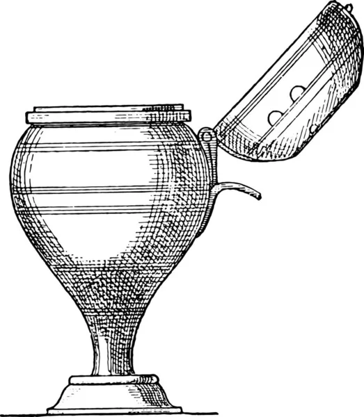 Handgetekende Schets Van Een Glas Water — Stockvector