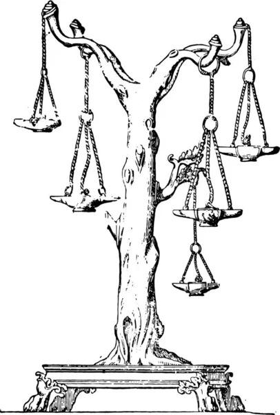 Διανυσματική Απεικόνιση Των Κλιμάκων Και Σύμβολο Δικαιοσύνης — Διανυσματικό Αρχείο