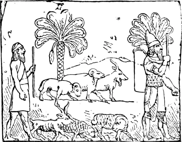 Мультяшная Иллюстрация Волка Лошадью — стоковый вектор