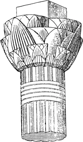 Tenda Tempio Sull Isola Philae Illustrazione Incisa Epoca — Vettoriale Stock