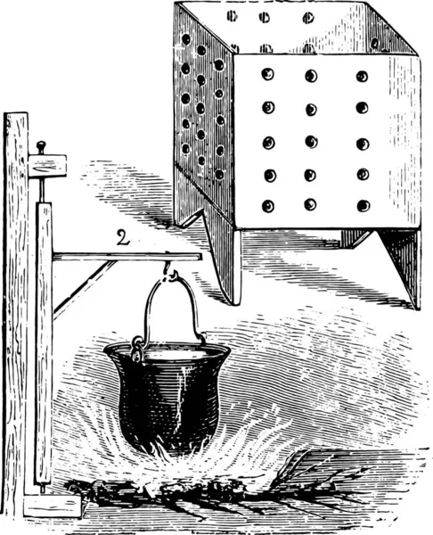 Ilustración Madera Una Lámpara Calle — Archivo Imágenes Vectoriales