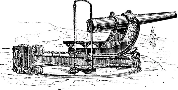 Illustration Einer Alten Kanone — Stockvektor
