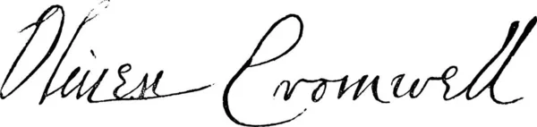 Олівер Кромвель Народився 1599 Помер 1658 Році Vintage Вигравірувано Ілюстрації — стоковий вектор