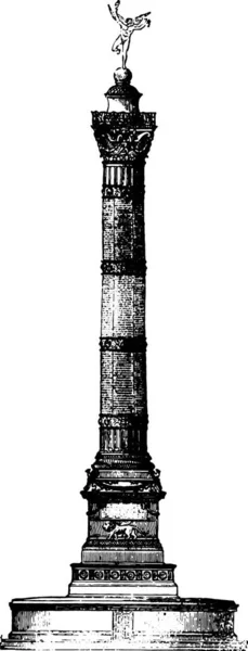 Columna Catedral Londres — Vector de stock