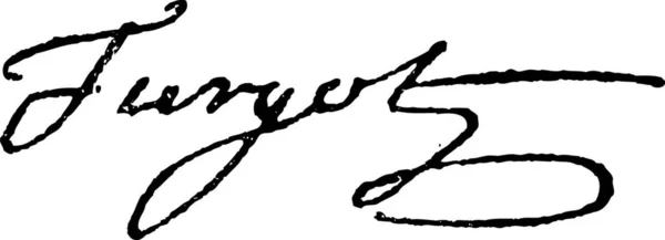 Подпись Анны Роберта Жака Турго Барона Лауна Турго 1727 1781 — стоковый вектор