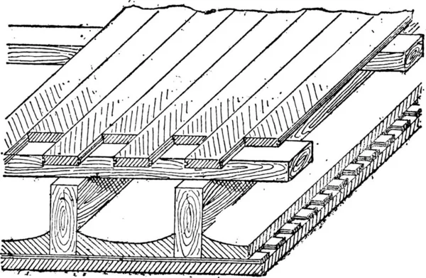 Est Une Illustration Une Clôture Bois — Image vectorielle