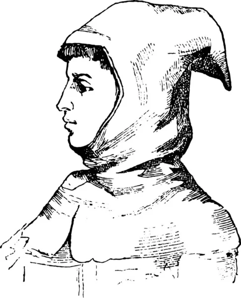 Capuche Xive Siècle Illustration Gravée Vintage Dictionnaire Des Mots Des — Image vectorielle