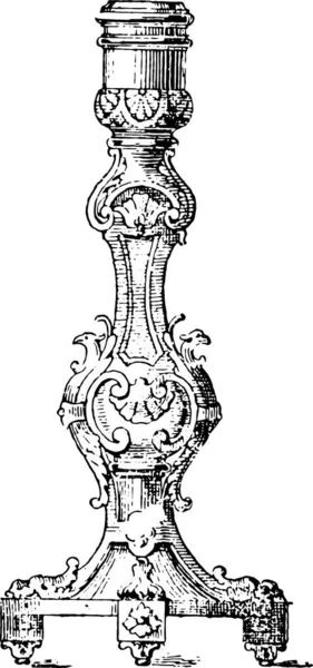 路易十四枝形吊灯 复古刻图 词典的单词和东西 Larive 和弗勒 1895年 — 图库矢量图片