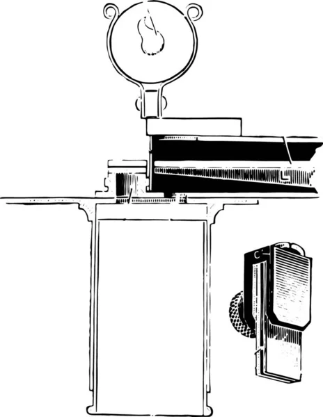 Boceto Dibujado Mano Hombre Con Una Máquina — Archivo Imágenes Vectoriales