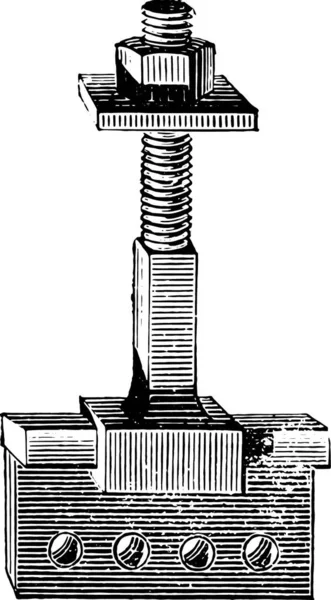 Woodcut Ilustração Uma Planta — Vetor de Stock