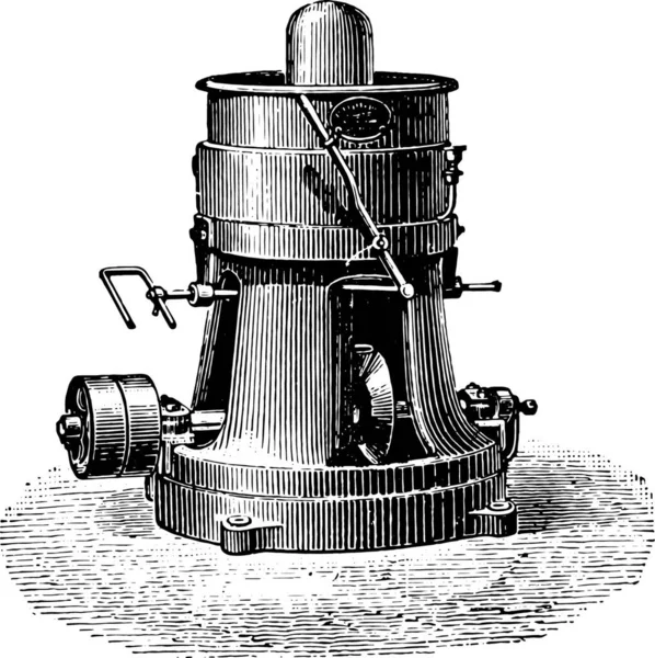 Levigatrice Levigatrice Illustrazione Incisa Epoca Enciclopedia Industriale Lami 1875 — Vettoriale Stock