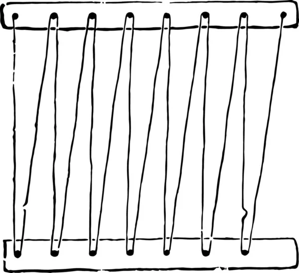 进行或部分染色倒置和右侧向上 老式雕刻插图 工业百科全书 1875 — 图库矢量图片