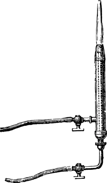 Torche Clair Devitle Debray Illustration Gravée Vintage Encyclopédie Industrielle Lami — Image vectorielle