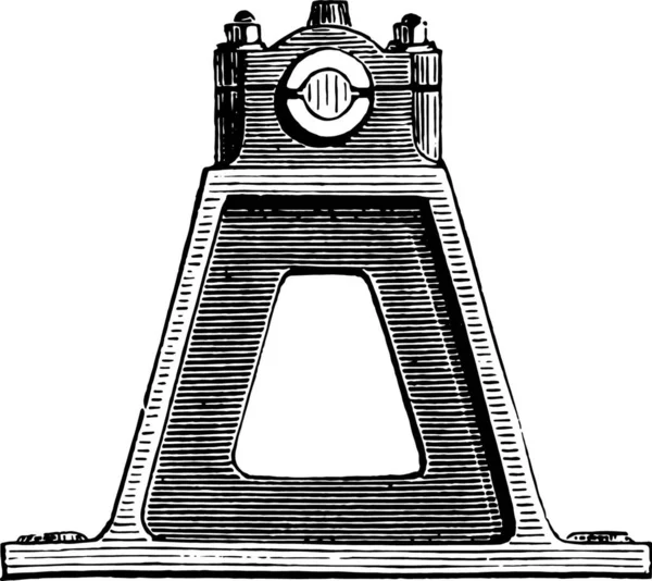 Vista Una Silla Con Cojinete Superior Ilustración Grabada Vintage Enciclopedia — Vector de stock