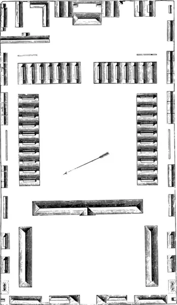 Bezirksartillerie Mans Historische Gravur Industrieenzyklopädie Lami 1875 — Stockvektor