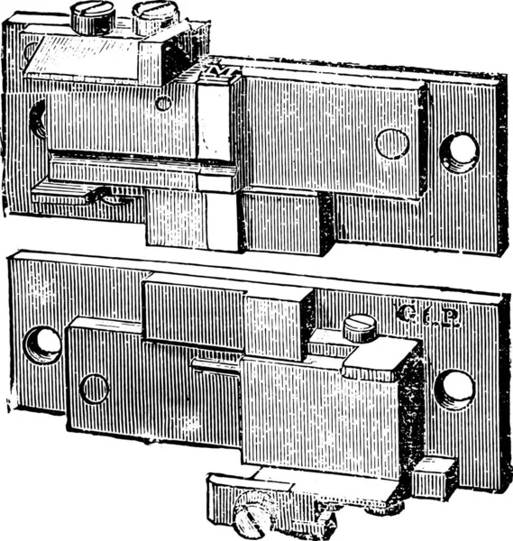 Schwarz Weiße Monochrome Vintage Retro Illustration Einer Schreibmaschine — Stockvektor