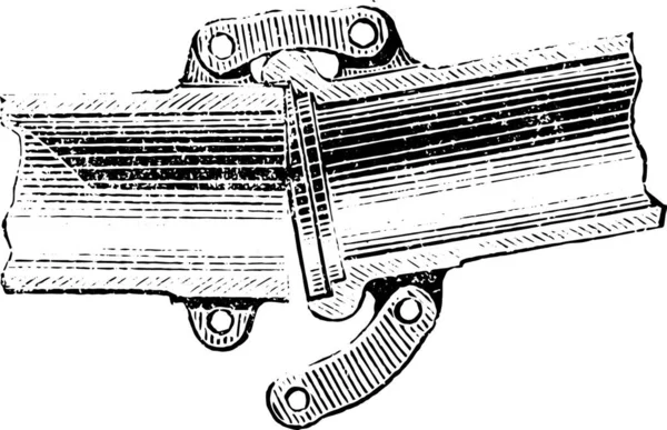 アセンブリ ビンテージの刻まれた図の時にセクション 産業百科事典 1875 — ストックベクタ