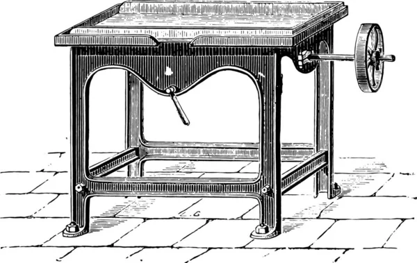 Machine Redresser Tapoter Les Barres Chocolat Illustration Gravée Vintage Encyclopédie — Image vectorielle