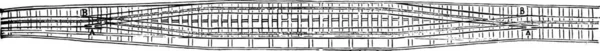 ギーススバッハ規定の列車 ビンテージの刻まれた図を横断自動確保の方法 産業百科事典 1875 — ストックベクタ