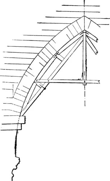 Vektorillustration Einer Linienzeichnung Eines Schiffes — Stockvektor