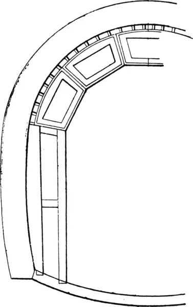 鋳鉄製のハンガー ヴィンテージには 図が刻まれています 産業百科事典 1875 — ストックベクタ