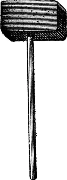 Dessin Noir Blanc Panneau Bois — Image vectorielle