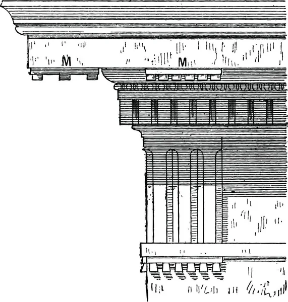 Old Ancient Roman Architecture — Stock Vector