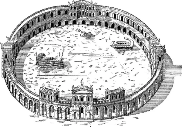 Illustrazione Disegnata Mano Della Città Vecchia Della Seconda Guerra Mondiale — Vettoriale Stock