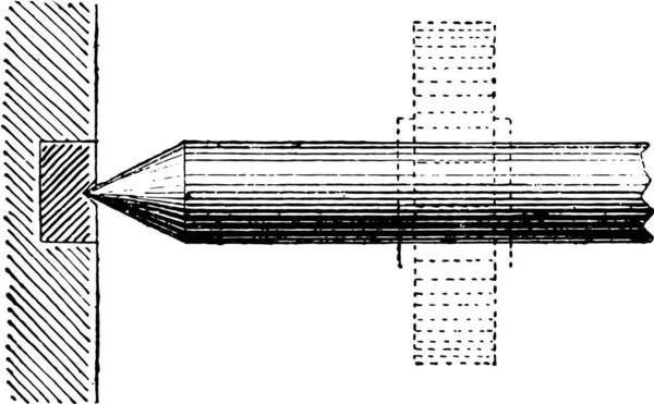 Zwart Wit Tekening Van Een Houten Hek — Stockvector