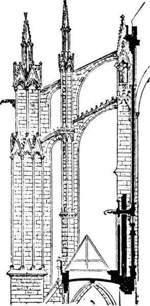 Ilustración Edificio Hormigón Con Gran Ventanal — Archivo Imágenes Vectoriales