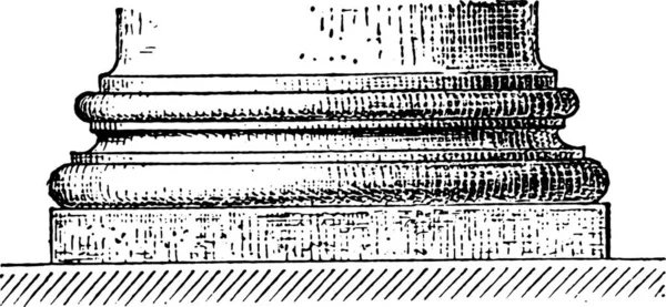 柱脚には ヴィンテージには図が刻まれています Larive フルーリ 1895 — ストックベクタ