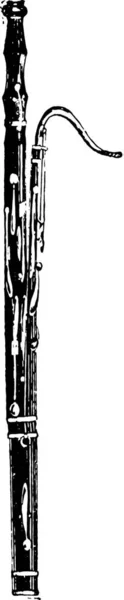 Фагот Vintage Вигравірувані Ілюстрації Словник Слів Речей Larive Флері 1895 — стоковий вектор