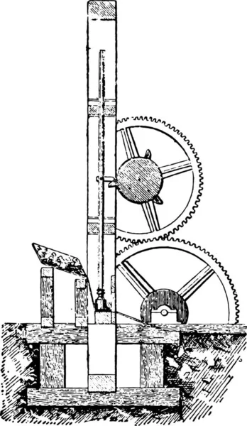 Illustration Einer Anlage Mit Einem Rohr — Stockvektor