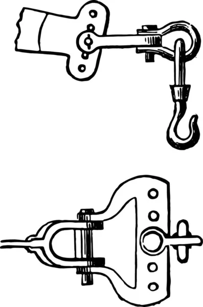 海拔和计划 Wilkie 调节器 复古雕刻插图 工业百科全书 1875 — 图库矢量图片