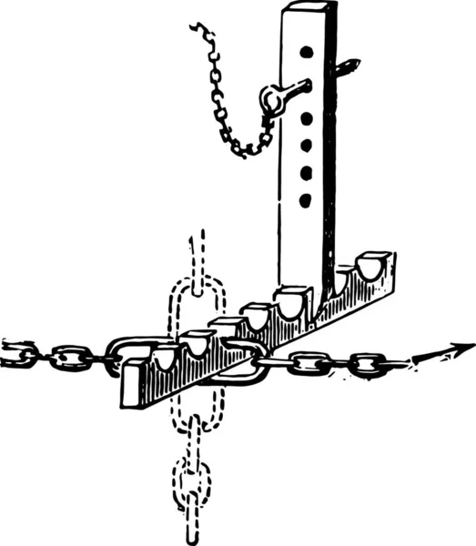 コント ローラーの歯車や ドンバール ビンテージの刻まれた図は言った 産業百科事典 1875 — ストックベクタ