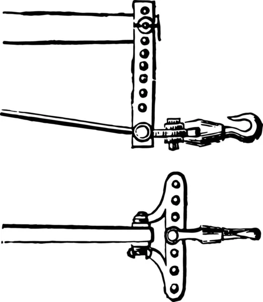 Régulateur Currie Élévation Plan Illustration Gravée Vintage Encyclopédie Industrielle Lami — Image vectorielle