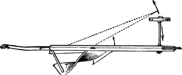スケートまたはスケート ホイール ビンテージ プラウを維持する体の作用には 図が刻まれています 産業百科事典 1875 — ストックベクタ