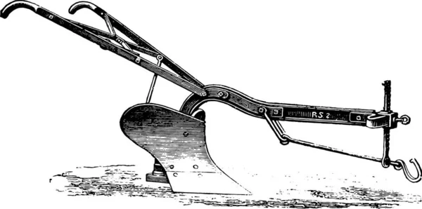 犁铁时代埃克特 复古雕刻插图 工业百科全书 1875 — 图库矢量图片