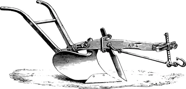 銃を持ったヴィンテージのエングレービングメタルパイプのイラスト — ストックベクタ