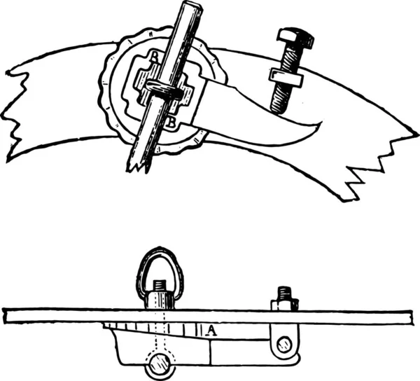 Handritad Illustration Uppsättning Ett Medeltida Militärt Svärd — Stock vektor
