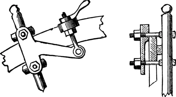 Schwarz Weiße Zeichentrickillustration Eines Roboters — Stockvektor