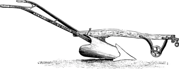 Plow Turner Howard Settembre Illustrazione Incisa Epoca Enciclopedia Industriale Lami — Vettoriale Stock