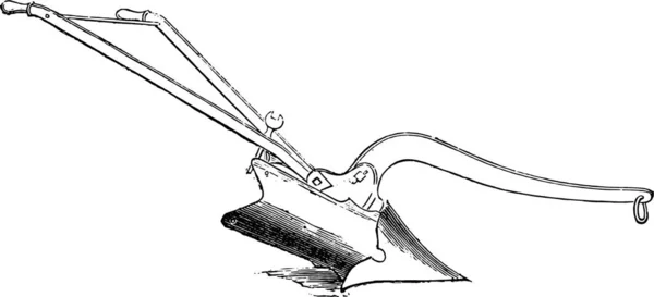 犁转9月斯皮尔和儿子 复古雕刻插图 工业百科全书 1875 — 图库矢量图片