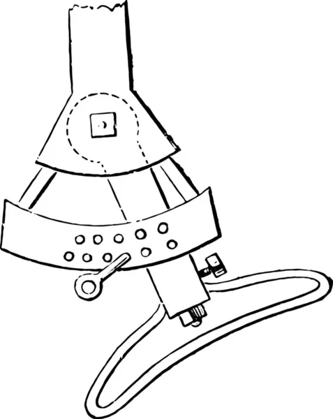 计划一个调节器双犁 老式雕刻插图 工业百科全书 1875 — 图库矢量图片
