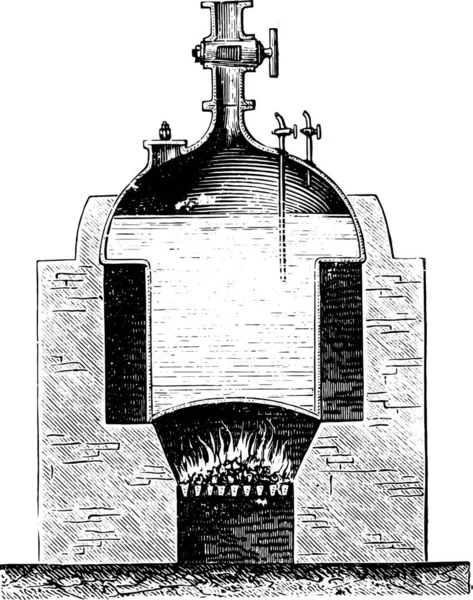 Igreja Velha Com Uma Grande Janela — Vetor de Stock